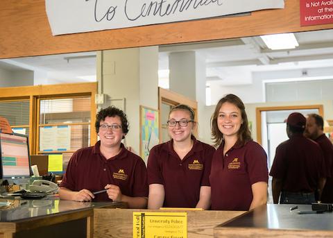 Staff at Centennial Hall ready to greet new students